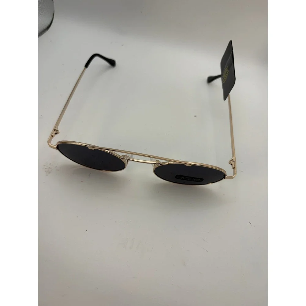 House of Harlow 1960 Sunglasses Womens OS Gold Oval UV Protection Retro Sunnies
